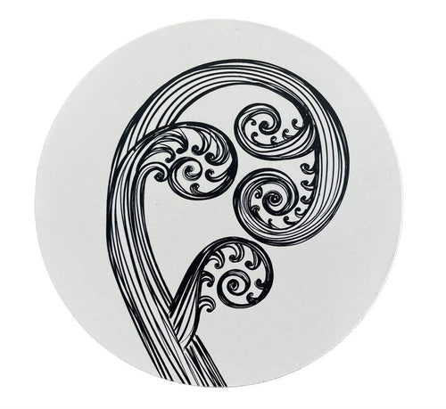 Jo Luping Design - Ponga Black on Ivory - Placemat