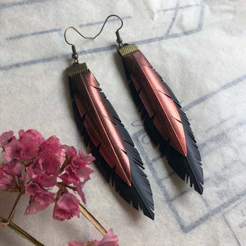 Upcycled Double Feathers with Crimp
