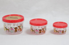 Set Of 3 Storage Containers - Dog