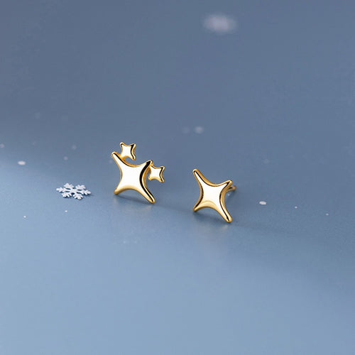 Sterling Silver Earrings - Stars (Uneven)
