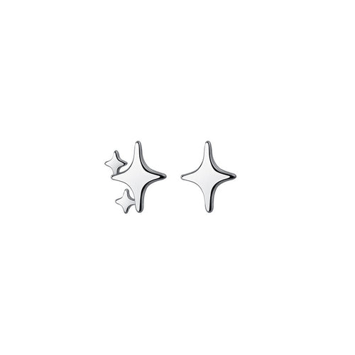 Sterling Silver Earrings - Stars (Uneven)