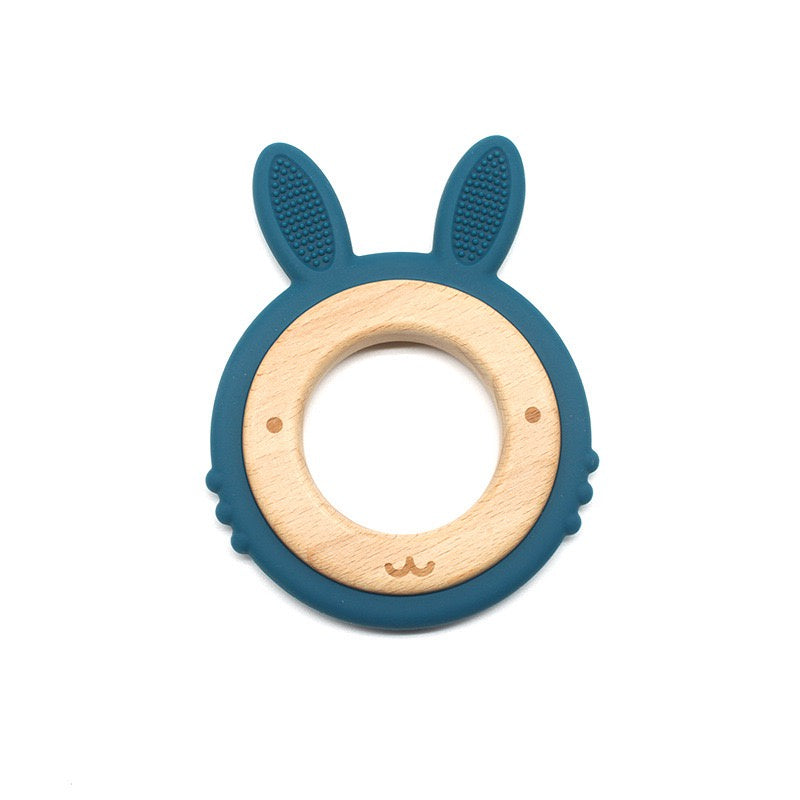 Food Grade Silicone Wood Teether Rabbit – gecko in the village