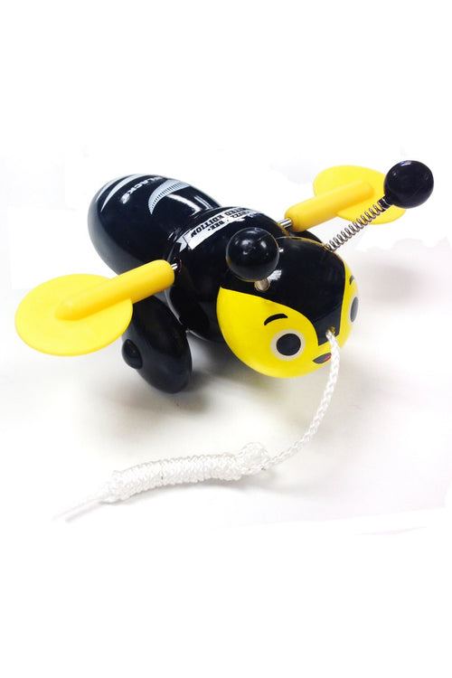 All Blacks Buzzy Bee Pull Along Wooden Toy