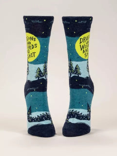 Women's Crew Socks - Dargon Wizards & Shit