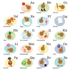 Art Print - Alphabet Kiwis