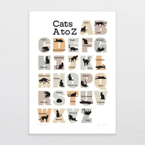 A4 Art Print - Cat Alphabet