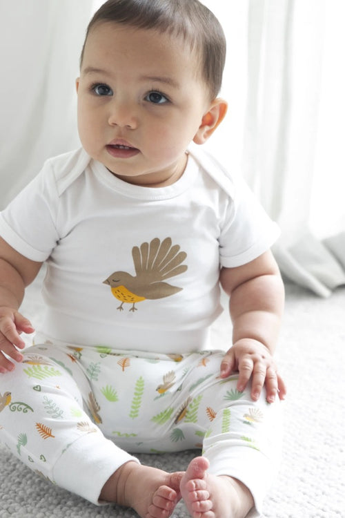 Coloured Fantail Bodysuit & Pants Set