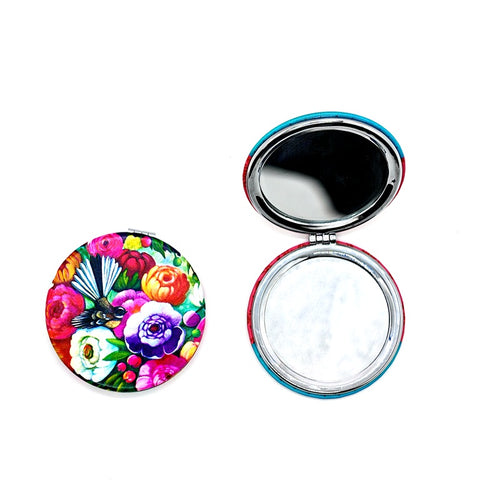 Compact Mirror - Pink Fantail