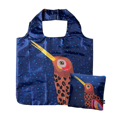 Reusable Carry Bag Bold Bright Kiwi gecko in the village