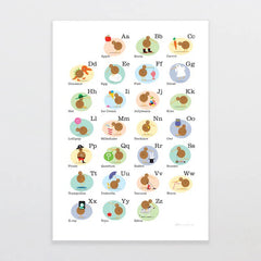 A4 Art Print - Alphabet Kiwis