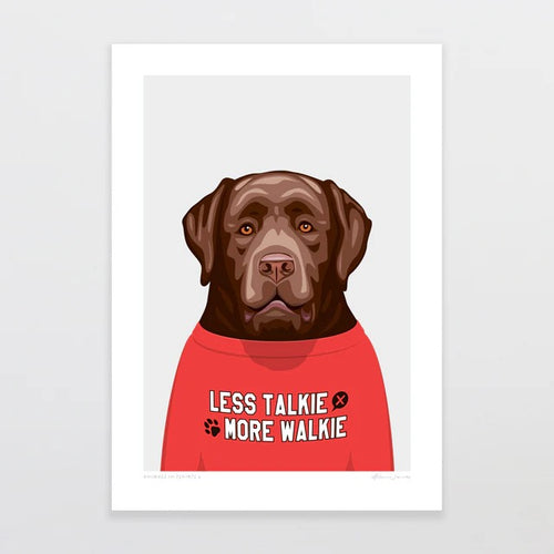 A4 Art Print - Animals In T-shirts dog