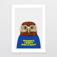 A4 Art Print - Animals In T-shirts morepork