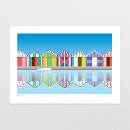 A4 Art Print - Boatsheds