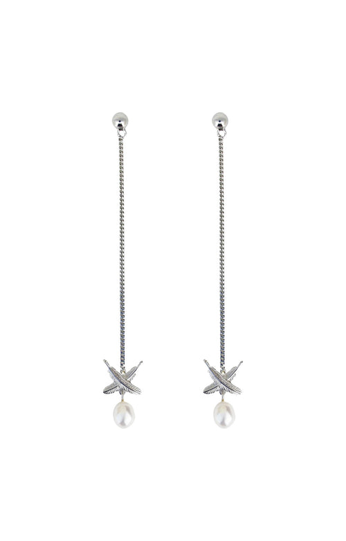 Boh Runga -  Feather Kisses Pearl Drop