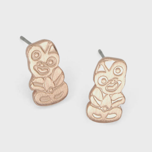 Rose Gold Hei Tiki Earrings