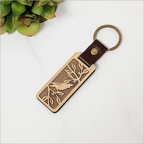 Bamboo Keyrings + Keychains