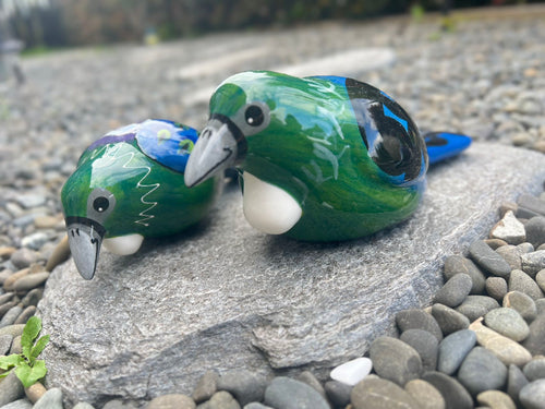 NZ Made Ceramic Bird Ornament - Tui