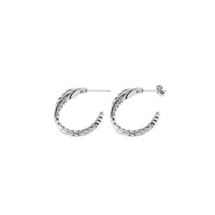 Sterling Silver Earrings - Forever Fern Hoops (Treasured Always)