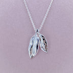 Sterling Silver Pendant - Pohutukawa Leaves