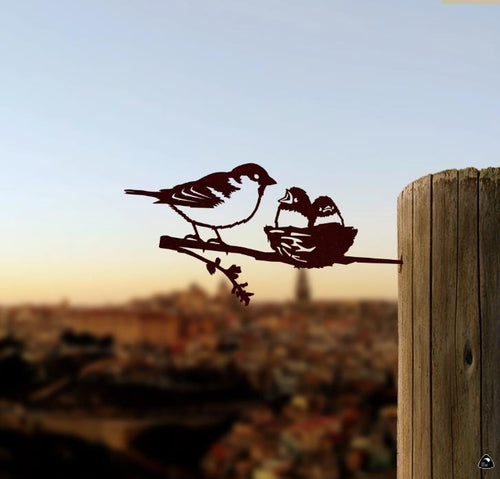 Metalbird -SPARROW & CHICKS