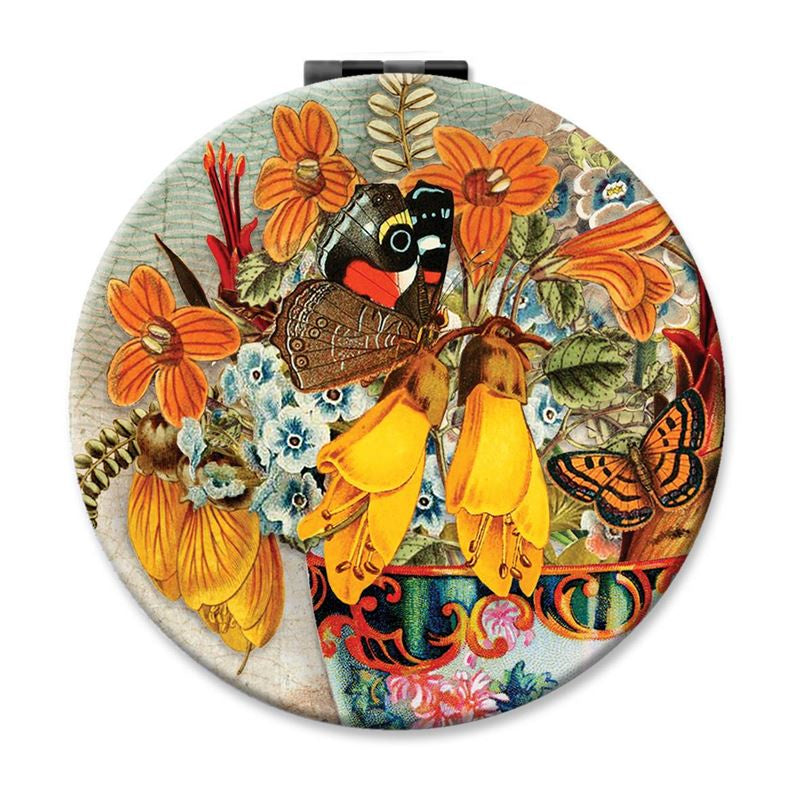 Red Admiral on Kōwhai Cosmetic Mirror