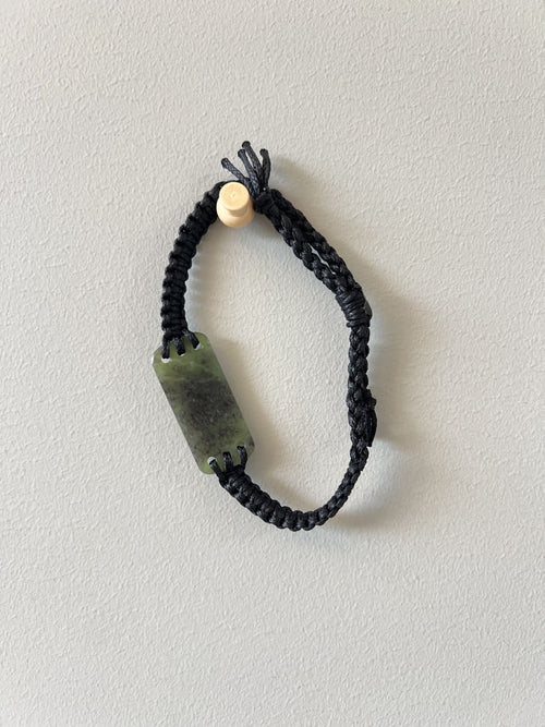 Adjustable Bracelet Greenstone Long