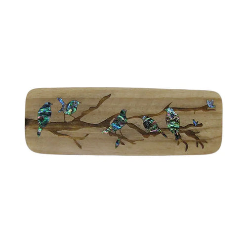 Recyclewood Wall Art - Paua Robins