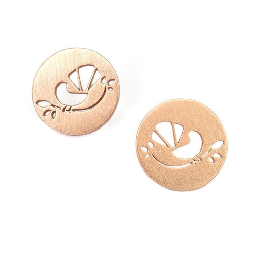 Rose Gold Fantail Earrings