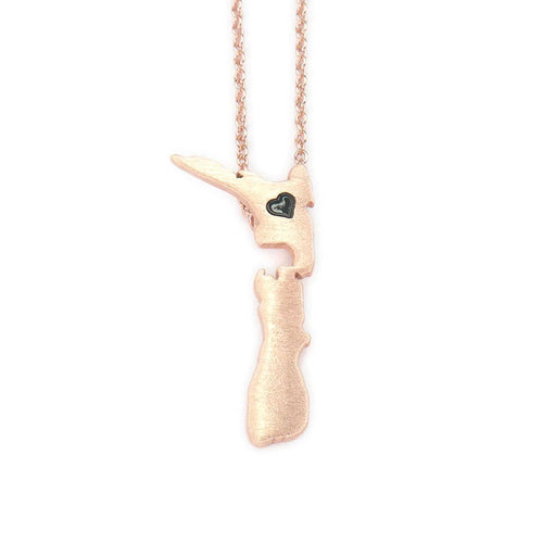 Rose Gold New Zealand Map Necklace