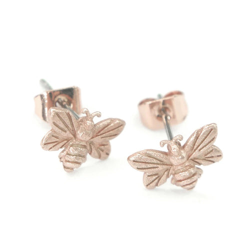 Rose Gold Honey Bee Studs