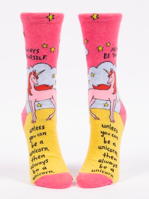 Women's Crew Socks - Always Be A Unicorn