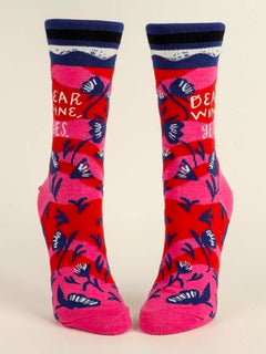 Women's Crew Socks - Dear Wine, Yes