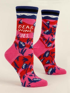 Women's Crew Socks - Dear Wine, Yes