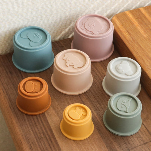 Silicone Stacking Cups Round
