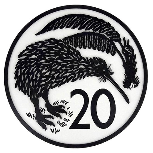 Round 20 Cent Coin Wall Art - Small