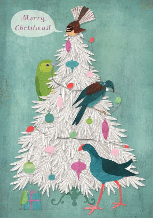 Christmas Card - Wolfkamp & Stone - Bird Tree