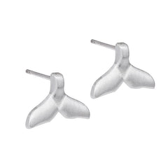 Silver Whale Fluke Studs