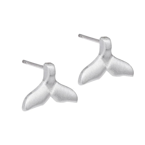 Silver Whale Fluke Studs