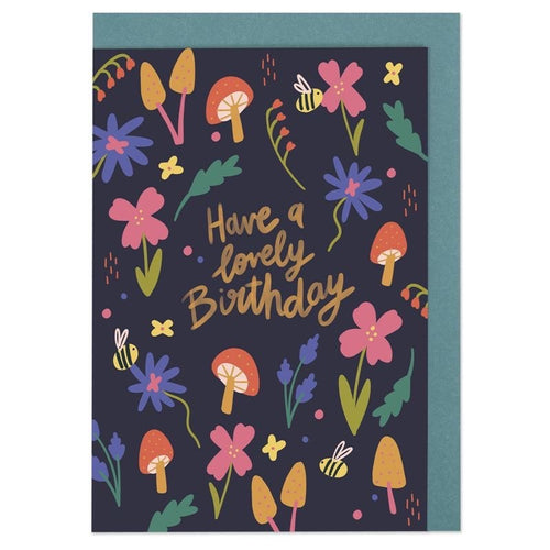 Raspberry Blossom - Have A Lovely Birthday - Birthday Card
