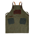 Robust Canvas Apron with Leather Trim