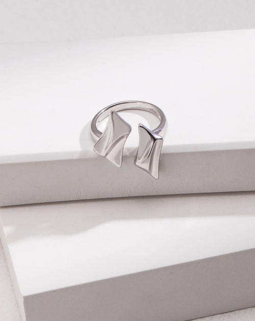 Sterling Silver Ring Abstract Star