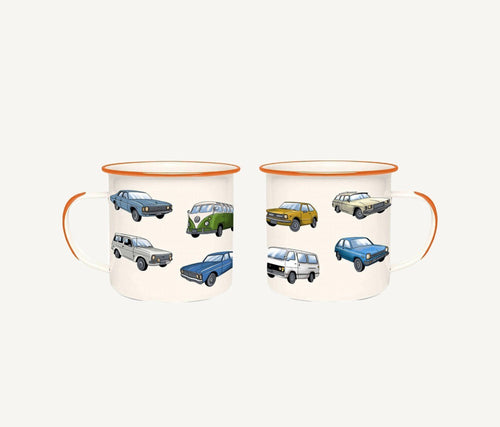 Enamel Mug - Vintage Car