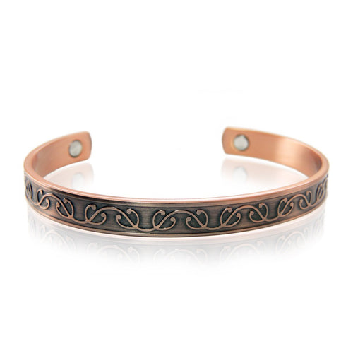 Copper and Magnetic Healing Bracelet - Kowhaiwhai Wave