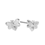 Silver Honey Bee Studs