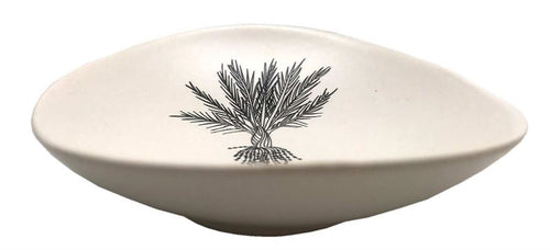 Black Nikau on White 10cm Bowl