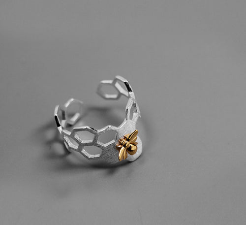 Sterling Silver Ring Beehive