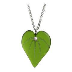 Recycled Glass Kawakawa Leaf Pendant