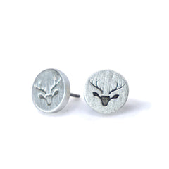 Untamed Antlers Silver Earrings