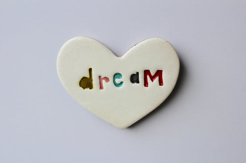 Ceramic Floating Heart Tile - Dream