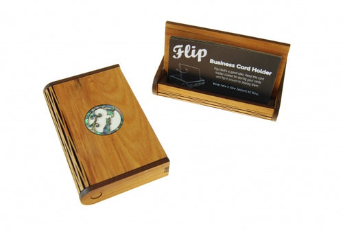 Flip Business Card Holder -Map